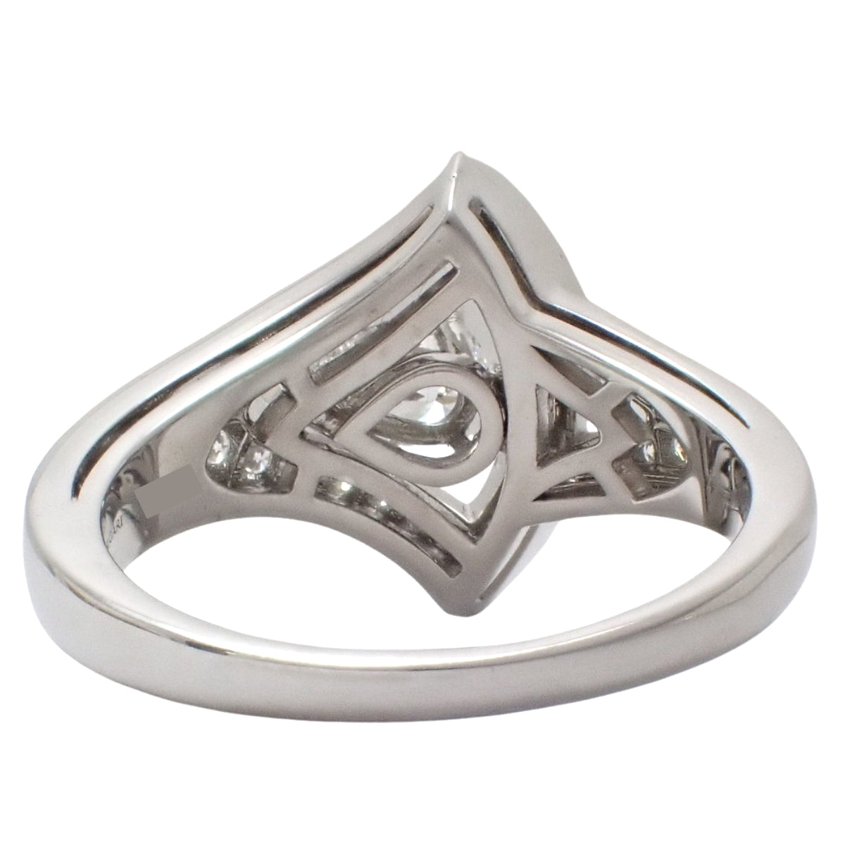 18K 白金和白金 Diva Dream 开口钻石戒指