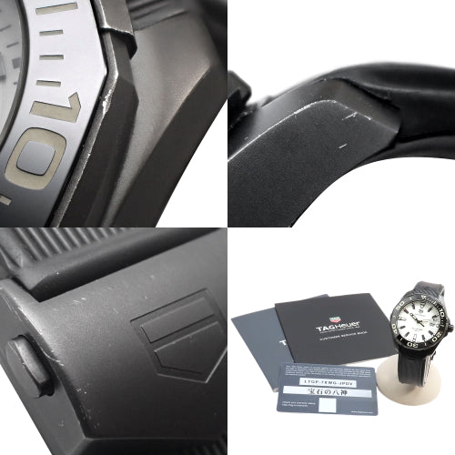 【保証書付】アクアレーサー WAY108A.FT6141 チタン クオーツ ホワイト ブラック