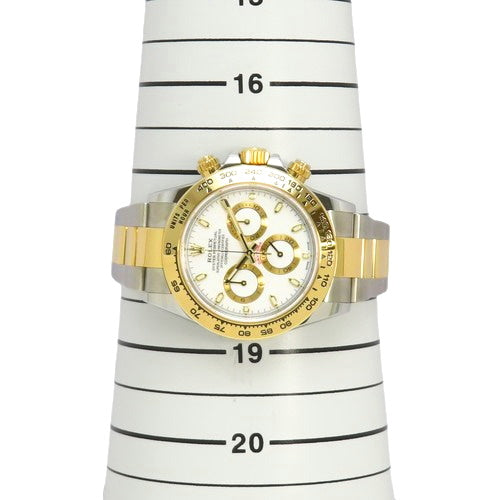 [2022 Warranty] 116503 Cosmograph Daytona Stainless Steel x Yellow Gold Automatic Watch, Random Number, Purchased in January 2022, White, Silver