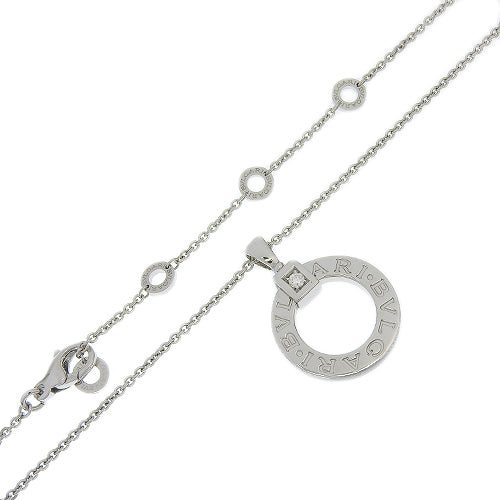 BVLGARI BVLGARI Diamond Necklace in 18K White Gold and WG, Accessory, Jewelry, Circle, 1PD