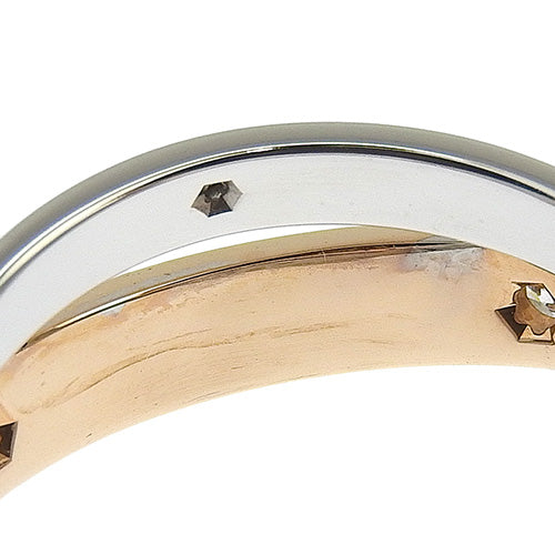 ビーラブ リング ダイヤモンド ホワイトゴールド K18WG ピンクゴールド K18PG アクセサリー ジュエリー 2連 二連 6PD