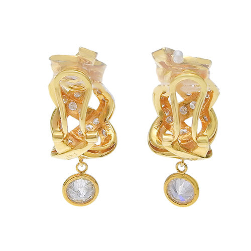 钻石耳环 D1.41,1.58 K18 黄金 YG