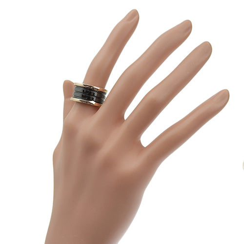 B-zero1 Ring, 18K Pink Gold, PG, Ceramic