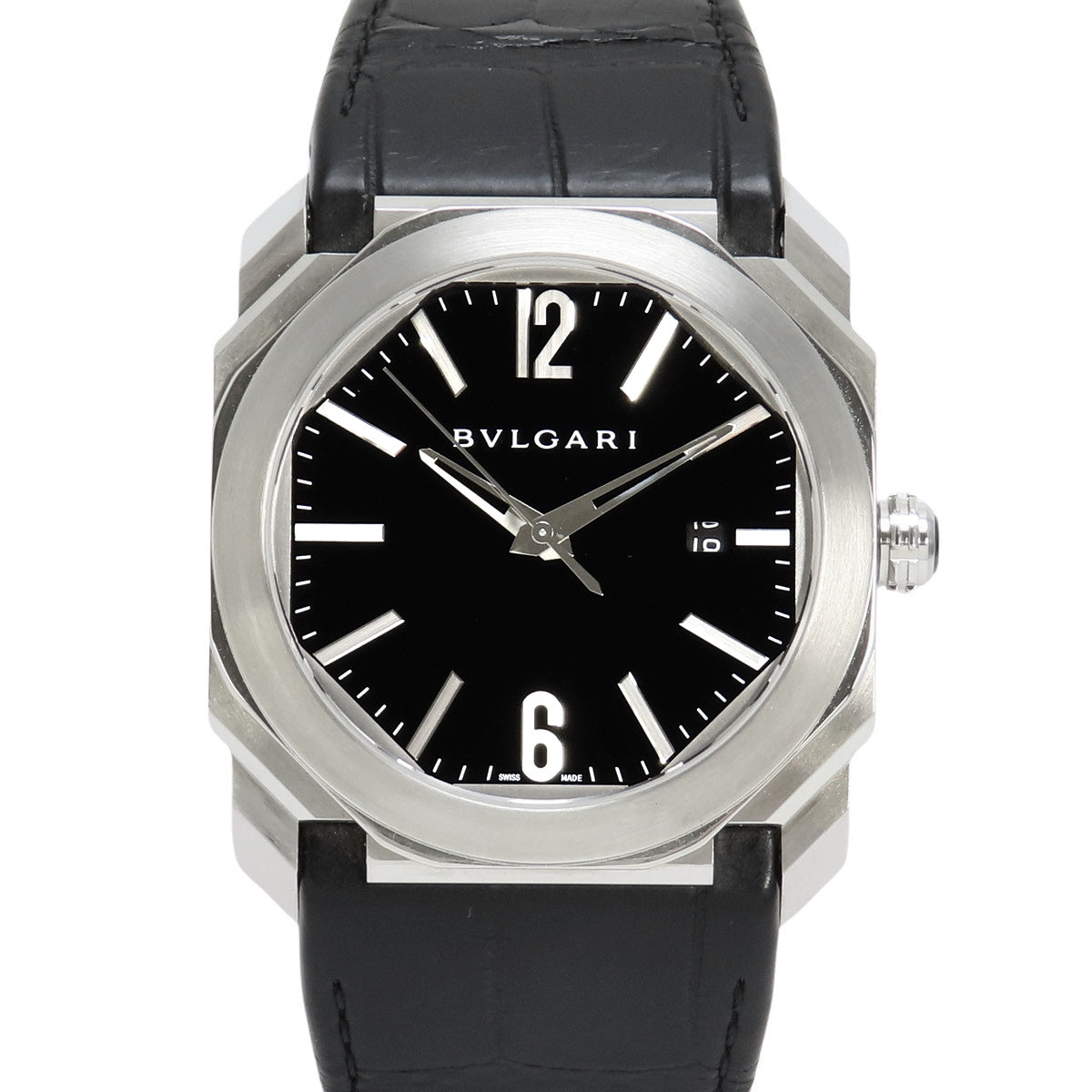 [Warranty included] Octo BGO41S SS/Leather Stainless Steel Automatic Black