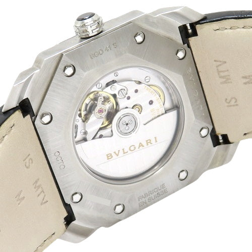 [Warranty included] Octo BGO41S SS/Leather Stainless Steel Automatic Black