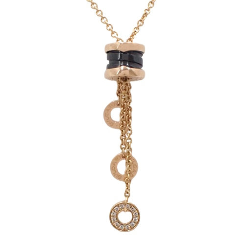 B-zero1 Element Necklace Diamond K18 Pink Gold PG Ceramic B-zero1 Pavé