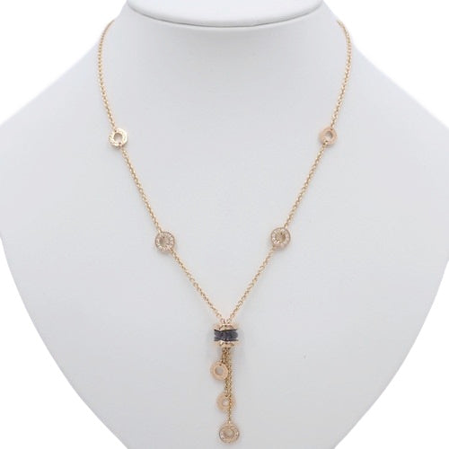 B-zero1 Element Necklace Diamond K18 Pink Gold PG Ceramic B-zero1 Pavé