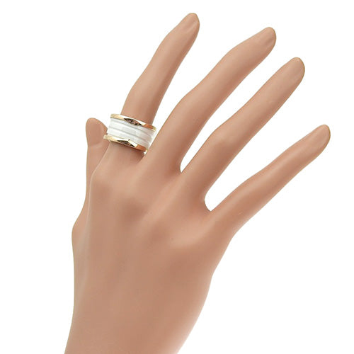 B-zero1 Ring in 18K Pink Gold and PG White Ceramic