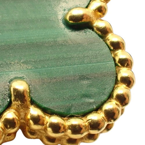 Vintage Alhambra Pendant, Malachite, Yellow Gold (K18YG), Accessory, Jewelry, Malachite