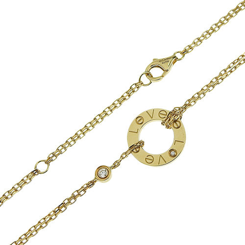 Love Necklace Diamond K18 Yellow Gold YG