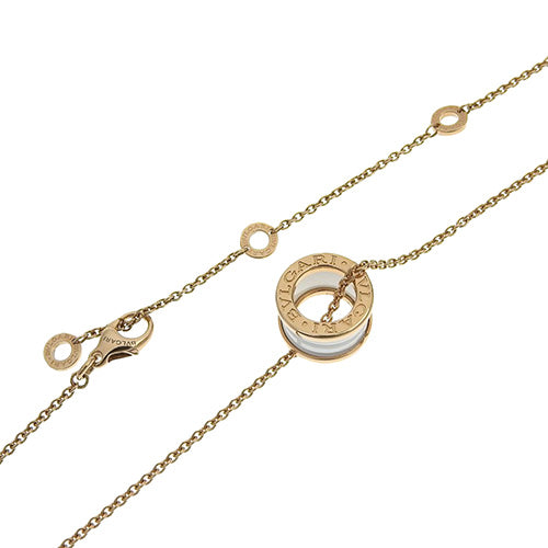 B-zero1 Necklace in 18K Pink Gold, PG, and Ceramic. B-zero1 Jewelry.