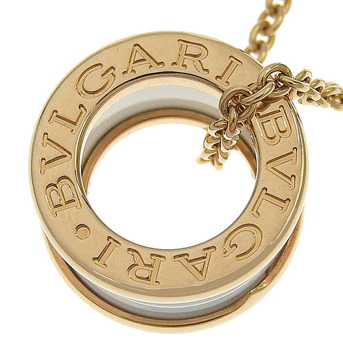 B-zero1 Necklace in 18K Pink Gold, PG, and Ceramic. B-zero1 Jewelry.