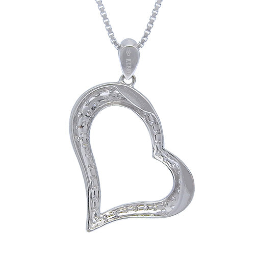 钻石心形项链 D0.51 K18 白金 WG