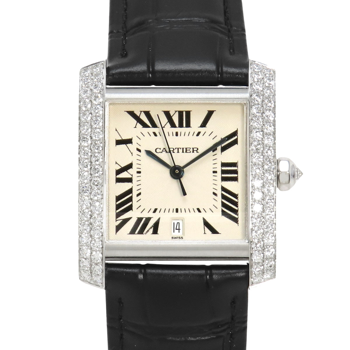 [Warranty included] WE100351 Tank Française LM WG Automatic White Diamond Bezel