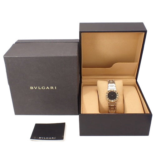 [Warranty included] Bvlgari Bvlgari BB26SG SS K18YG Quartz Black Silver