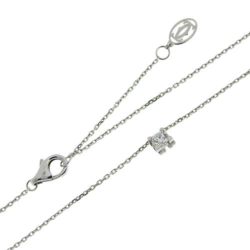 C de Cartier Diamond Necklace D0.18 K18 White Gold WG