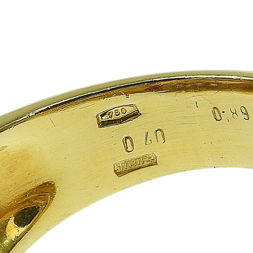 红宝石和蓝宝石心形戒指，D0.89/R0.40/S0.34，18K 黄金