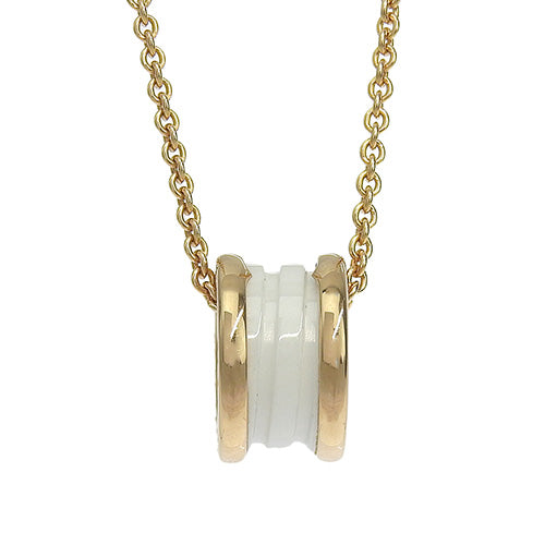 B-zero1 Necklace in 18K Pink Gold and PG White Ceramic