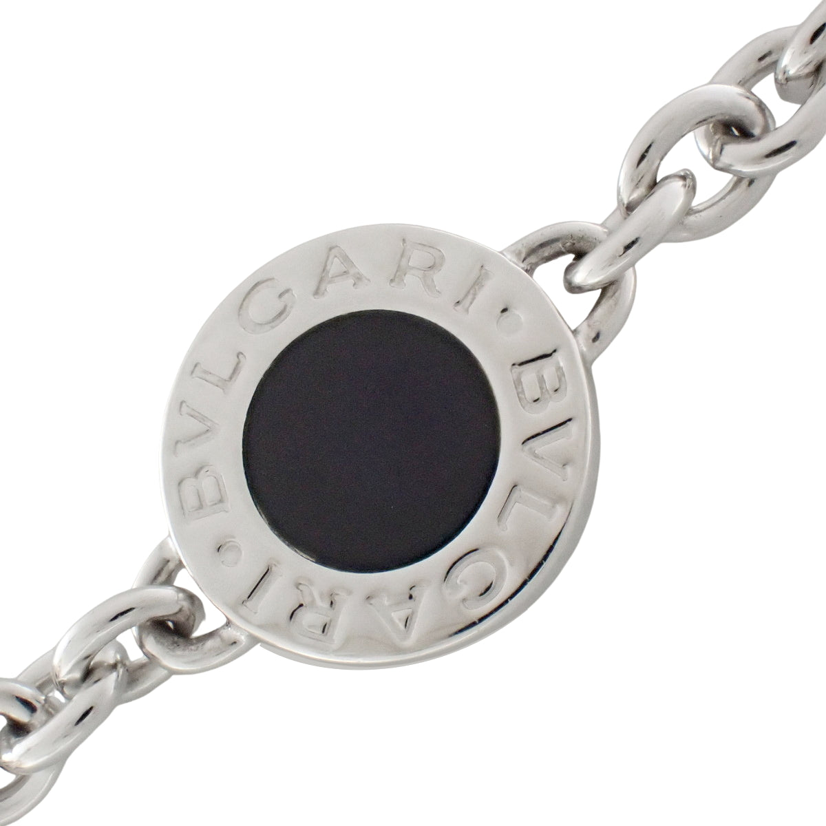 BVLGARI BVLGARI Pavé Necklace Diamond/Onyx K18 White Gold WG