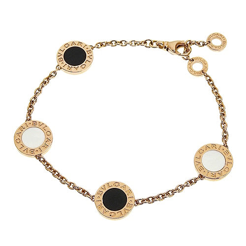 BVLGARI BVLGARI Bracelet in Onyx/Mother-of-Pearl and 18K Pink Gold