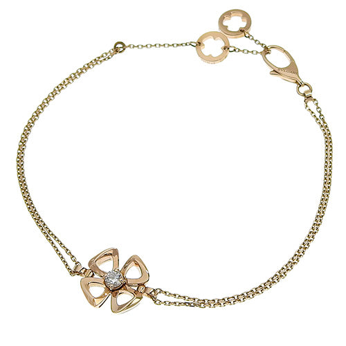 Fiorever 18K玫瑰金镶钻手链