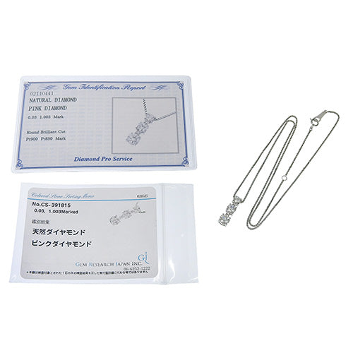 3P钻石项链 D1.003/D0.03 Pt850铂金 Pt900铂金