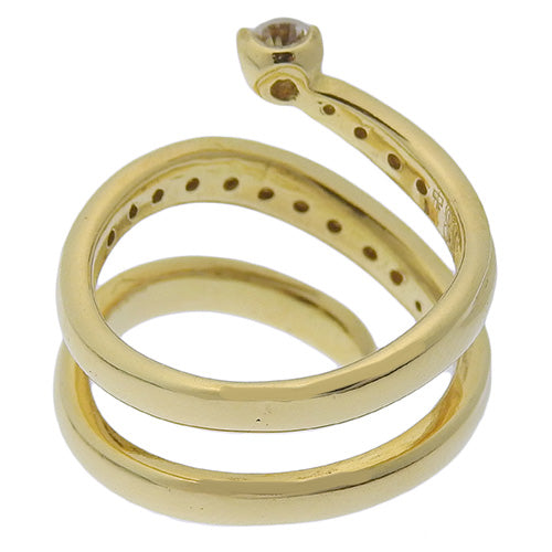 钻石戒指 D0.25,0.13  18K黄金  K18YG  饰品  珠宝