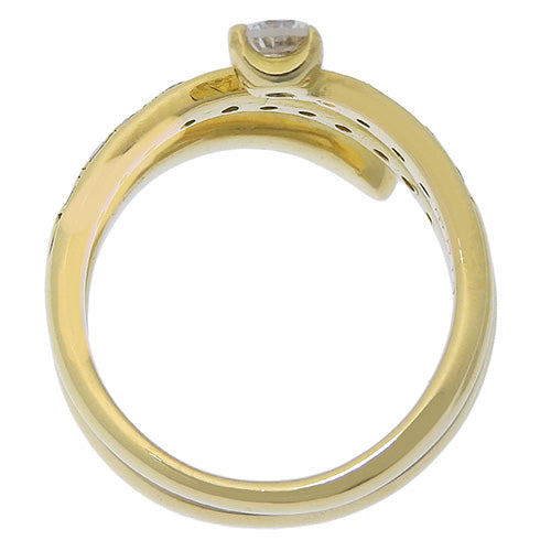 钻石戒指 D0.25,0.13  18K黄金  K18YG  饰品  珠宝