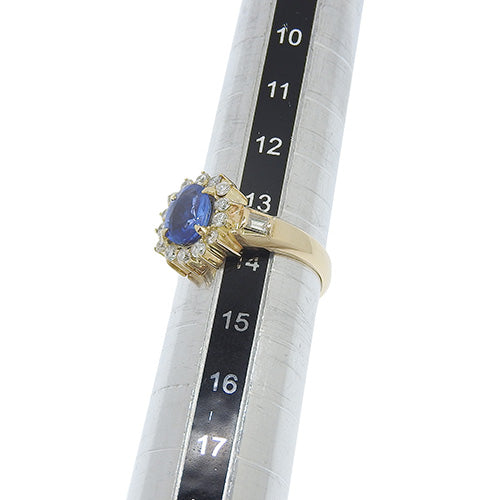 Sapphire and Diamond Ring, S2.01/D0.58, 18K Yellow Gold, YG