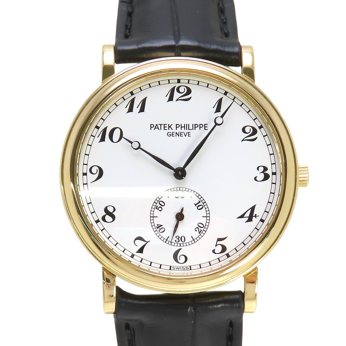 [Warranty included] 5022J-013 Calatrava YG/Leather Manual Winding White