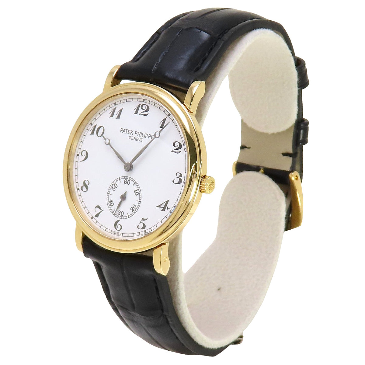 [Warranty included] 5022J-013 Calatrava YG/Leather Manual Winding White