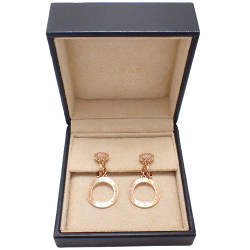 Diamond circle earrings in 18K pink gold and PG