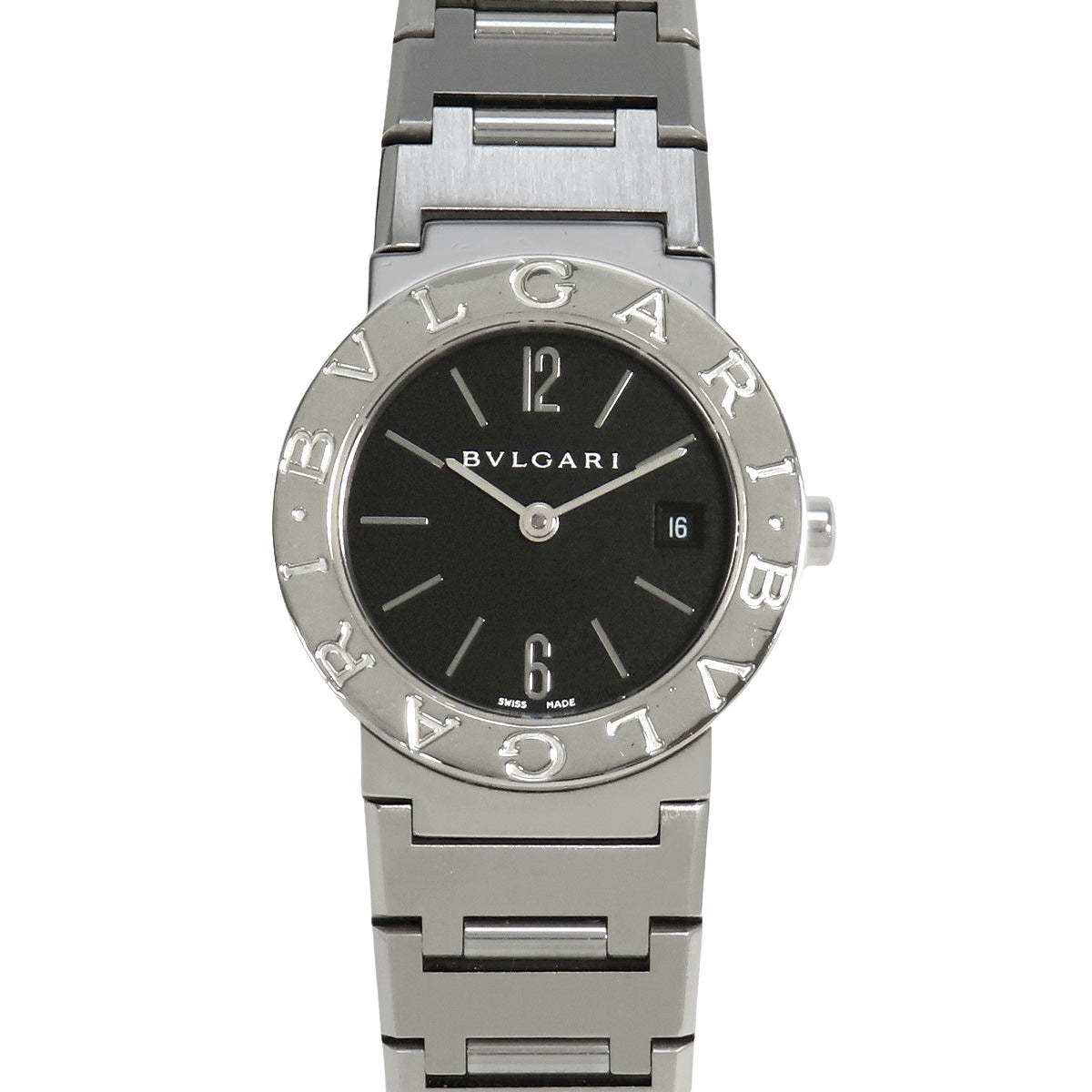 Bvlgari Bvlgari BB26SS Stainless Steel SS Quartz Black Silver