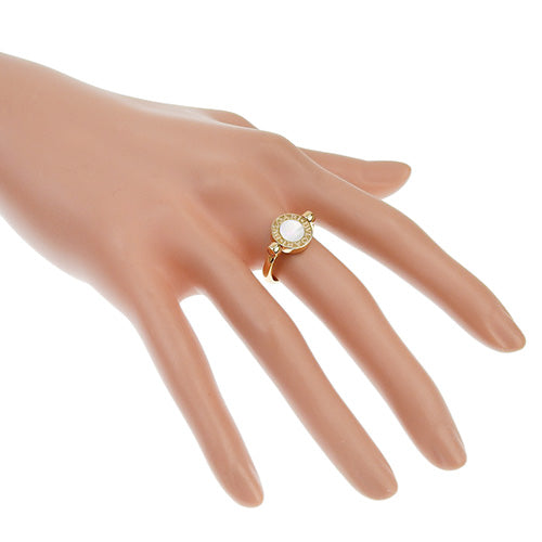 Flip Ring in Onyx/Mother of Pearl, 18K Pink Gold and PG