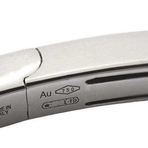 [Warranty Included] Diva's Dream Bangle with Diamond and Mother-of-Pearl in 18K White Gold, WG, Accessory, Jewelry, Pavé Diamonds