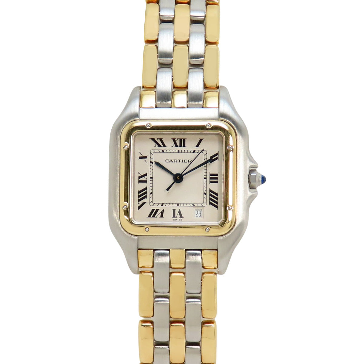 Panthère MM 三排 W25029B8 YG/SS 石英白