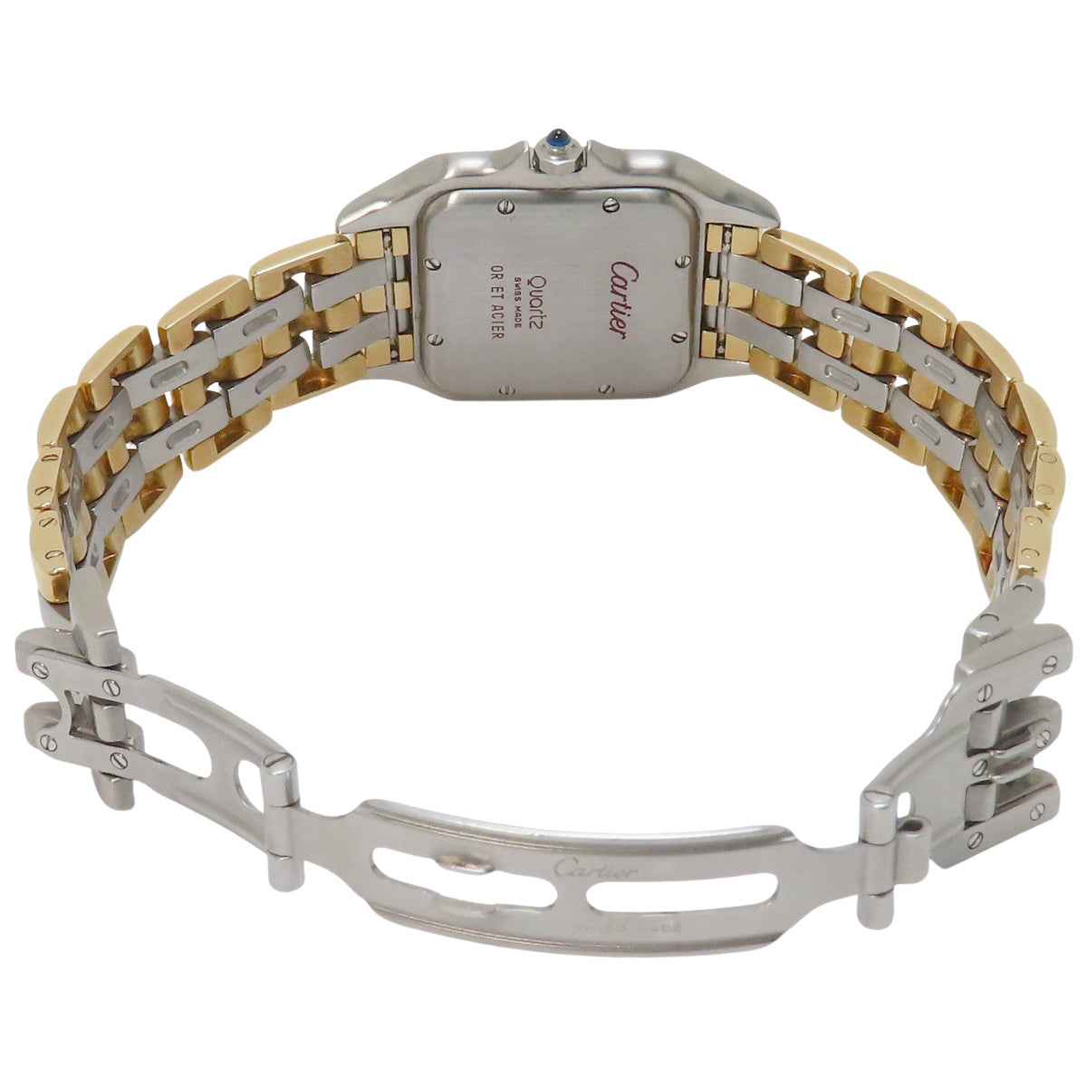 Panthère MM 三排 W25029B8 YG/SS 石英白