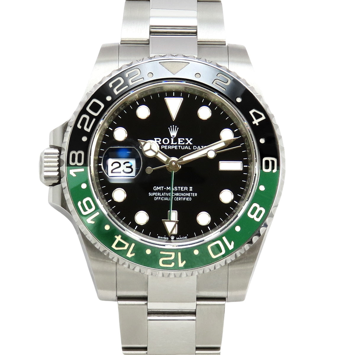 [2024 保修] 126720VTNR GMT-Master 2 不锈钢自动手表，随机编号，黑色