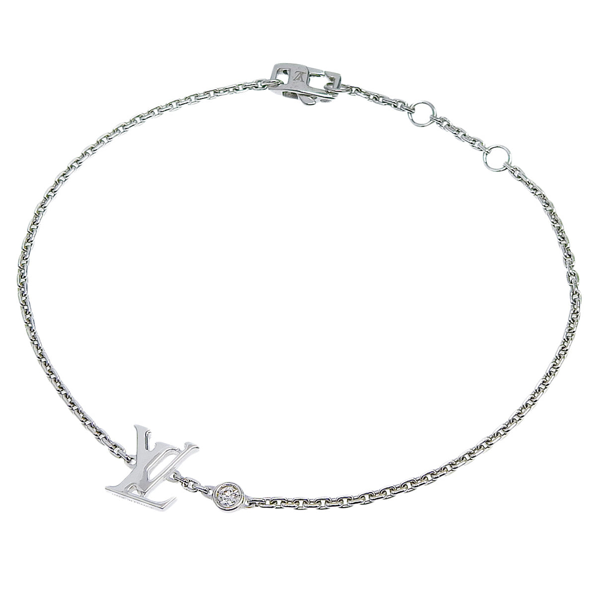 Idylle Blossom LV Diamond Bracelet in 18K White Gold and WG (1PD)