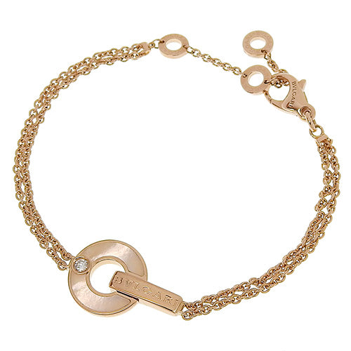 Bvlgari Bvlgari Bracelet Diamond/Mother of Pearl 357317 K18 Pink Gold PG Accessories Jewelry 1PD