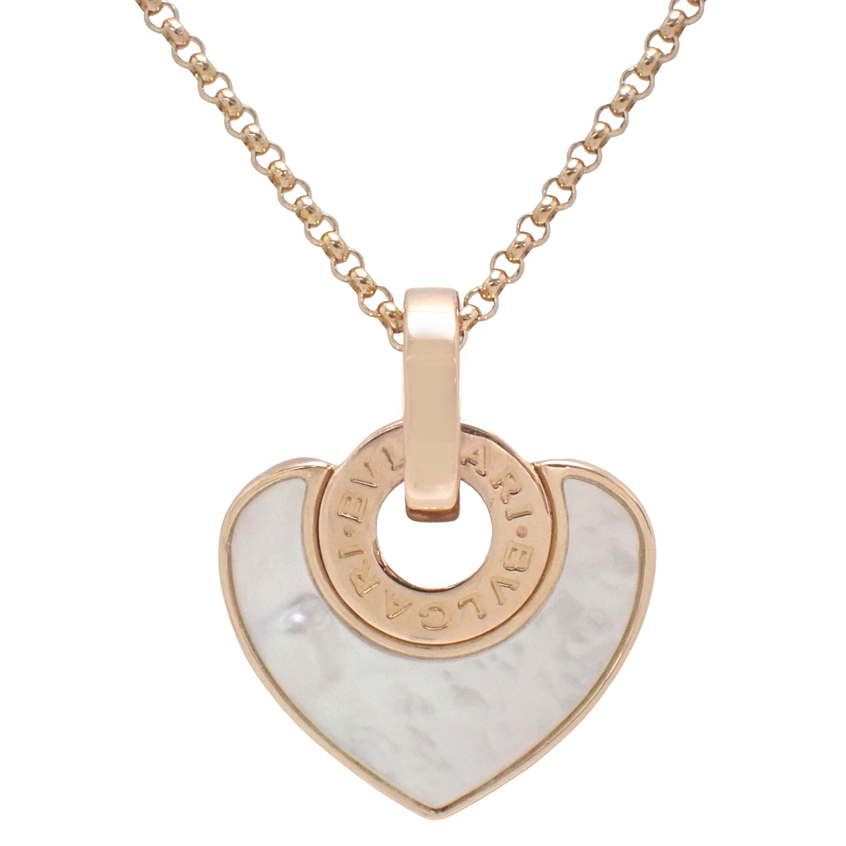 BVLGARI BVLGARI Cuore Necklace Mother of Pearl 18K Pink Gold PG