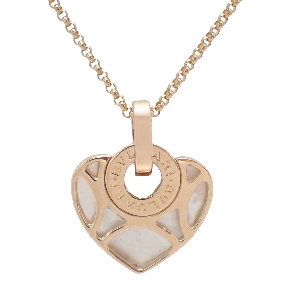 BVLGARI BVLGARI Cuore Necklace Mother of Pearl 18K Pink Gold PG