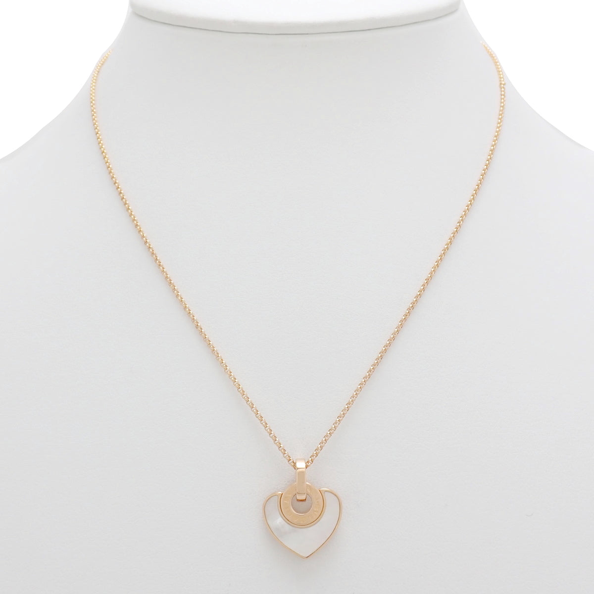 BVLGARI BVLGARI Cuore Necklace Mother of Pearl 18K Pink Gold PG