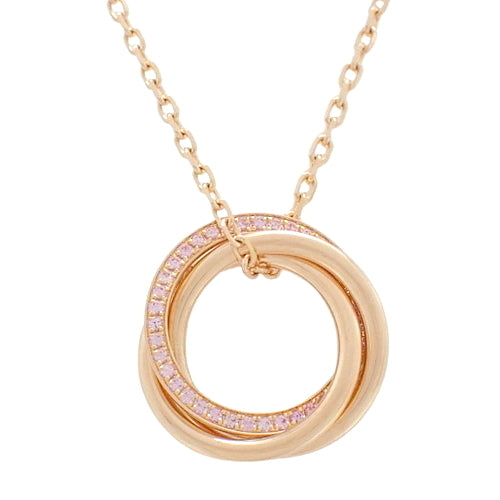 Trinity Necklace Pink Sapphire K18 Pink Gold PG