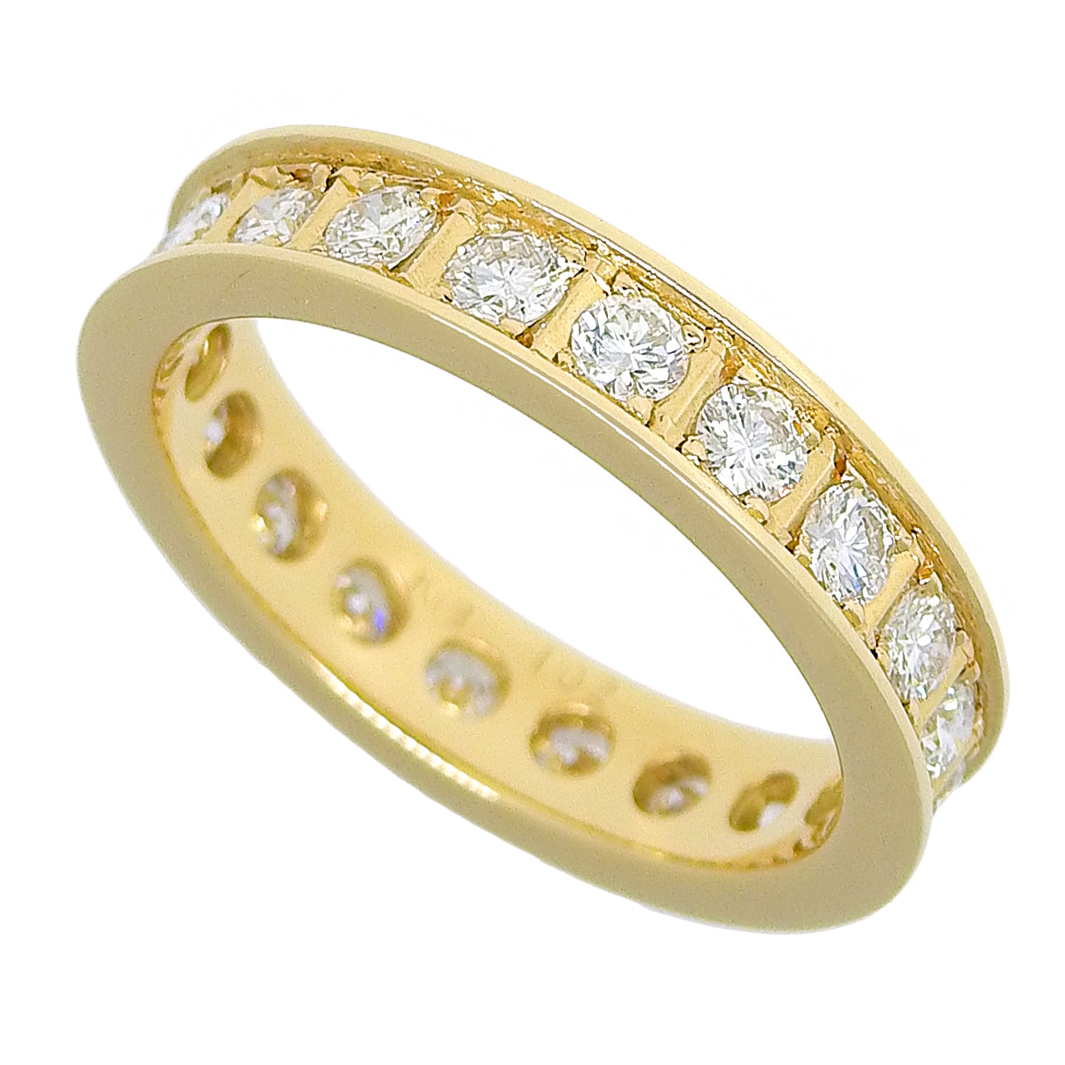 Full eternity diamond ring D1.02 K18 yellow gold YG