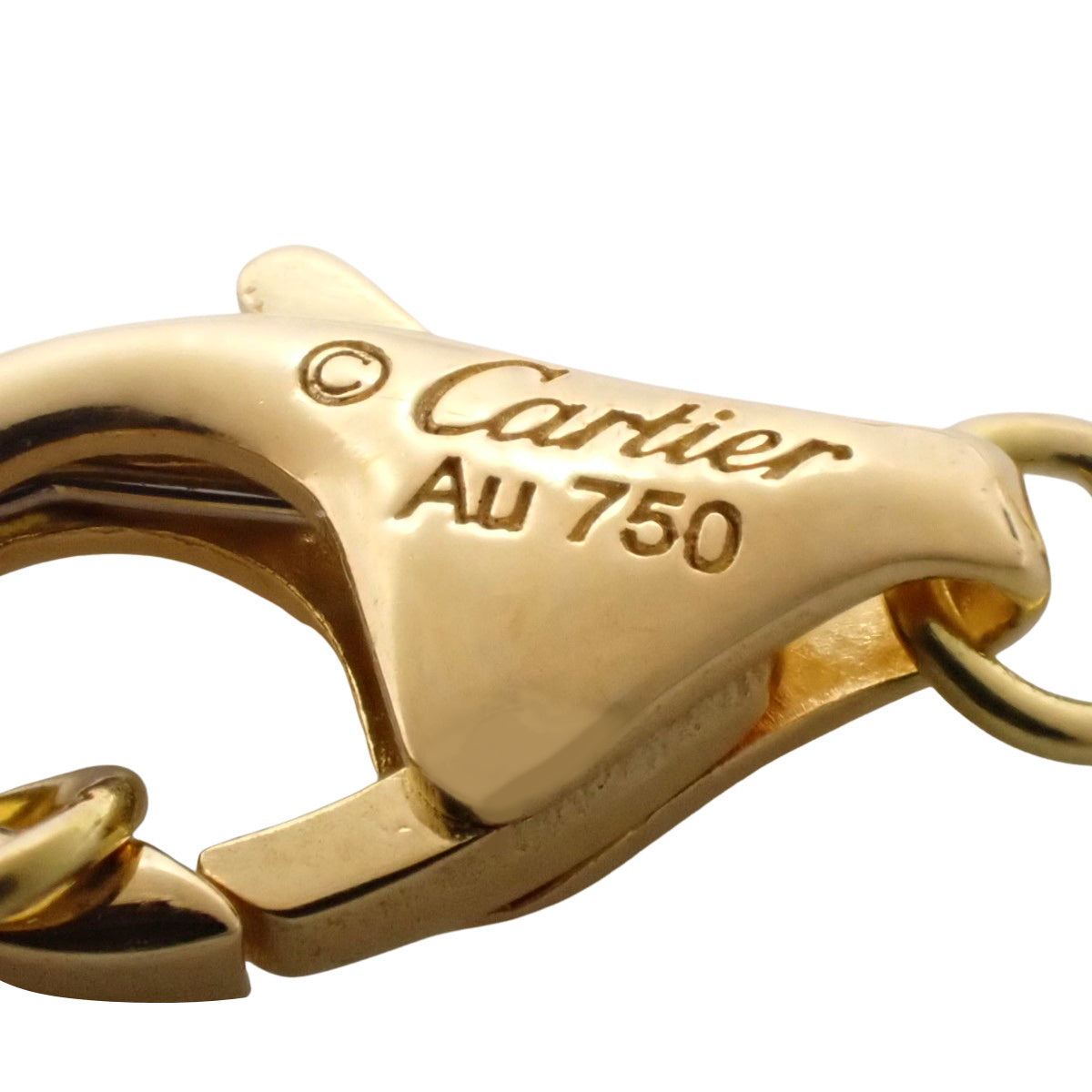 Amulet de Cartier 项链，18K 黄金镶嵌钻石和绿玉髓。