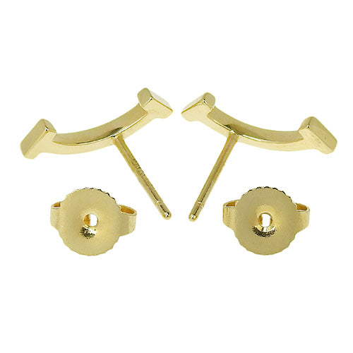 スマイル ピアス K18 イエローゴールド YG