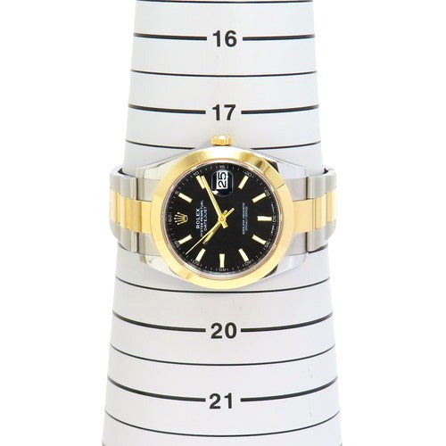 126303 Datejust 41 YG, random serial number, automatic winding, black Oyster bracelet.