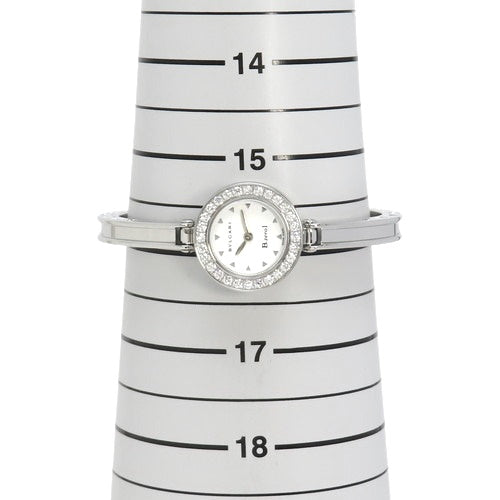 B.zero1 BZ22S Stainless Steel Quartz Diamond Bezel White Silver