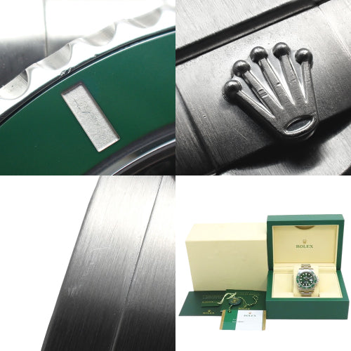 116610LV潜航者型日期型腕表，不锈钢材质，随机编号，自动上链，绿色表盘。